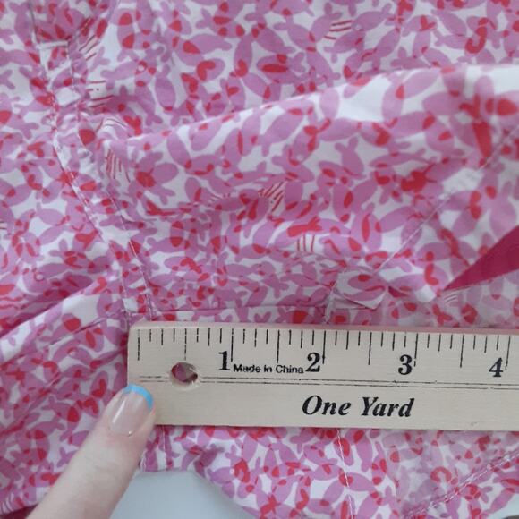 Lilly Pulitzer Mini Callahan Shorts Girls 10 Adjustable Waist Pink Fish Vintage - Picture 9 of 9